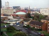 St Catherine's Church and Birmingham city centre, from Lee Bank
