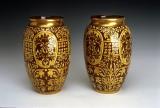 Pair of Minton earthenware vases