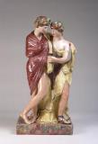 Pearlware figure of Priapus and a Maenad
