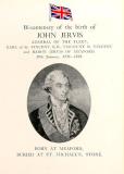 Bi-centenary Souvenir, John Jervis, Earl St. Vincent, Stone,