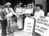Rugeley Town Hall protesters
