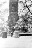 St. Augustine's Church in the snow, Rugeley