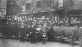 WW1 Belgian Refugees by the Market Cross, High Street, Newcastle-under-Lyme