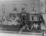 House decorated for King Edward VII's visit to Burton-on-Trent