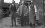 Coopering family outside the Middle Yard Cooperage, Bass, Burton-on-Trent