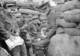 Men of 'C' company in No 8 trench, Messines Hill 60, Flanders