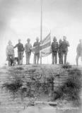 2nd North Staffords hoisting the flag, The Fort, South Africa