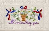 French embroidered souvenir postcard