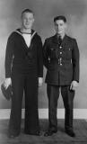 Portrait of two servicemen, McCann Studio, High Street, Uttoxeter
