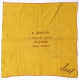 Shoe-cleaning cloth, Bowen's shoe fitters shop, Stafford