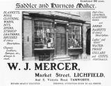 W.J. Mercer, saddler and harness maker, Market Street, Lichfield