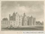 Beaudesert Hall and Park: sepia drawing
