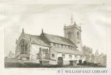 Betley Church: sepia drawing