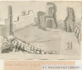 Alton Castle: pencil and wash drawing