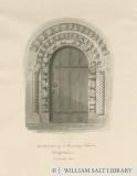 Armitage Church - South Doorway: sepia drawing