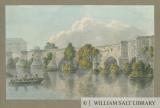 Burton-upon-Trent Bridge and Town: water colour painting