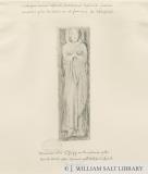 Blithfield Church - monumental effigy: tinted drawing