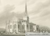 Wednesbury - St. Bartholomew's Church: sepia wash drawing