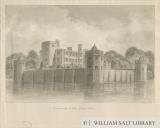 Caverswall Castle: sepia drawing