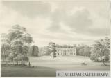 Chillington Hall: sepia drawing