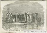 Dudley Priory: woodcut engraving (vignetted)