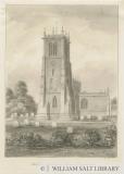 Eccleshall Church: sepia drawing