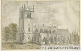 Eccleshall Church: water colour painting