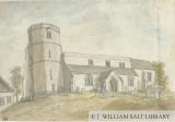 Dilhorne Church: water colour painting