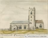 Handsworth Church: water colour painting