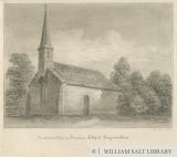 Haselour Chapel: sepia drawing