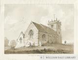High Offley Church: sepia drawing