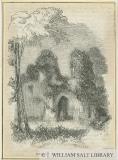Dudley Priory - The Gateway: woodcut engraving
