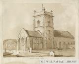 Stafford - St. Chad's Church: pen and sepia drawing