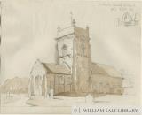 Stafford - St. Chad's Church: pen and wash drawing
