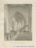 Interior of Standon Church: sepia drawing