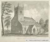 Standon Church: sepia drawing