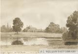 Somerford Hall: sepia drawing