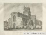 Stafford - St. Mary's Church: sepia drawing