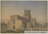 Stafford - St. Mary's Church: water colour drawing