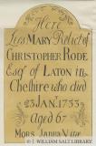 Stafford - Brass tombstone in St. Mary's Church: drawing