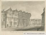 Stafford - Ancient 'High House': sepia drawing