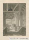 Interior of Leigh Church: sepia drawing