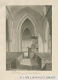 Interior of Leigh Church: sepia drawing