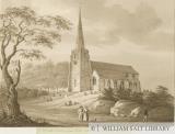 Lichfield - St. Michael's Church: sepia drawing