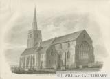 Lichfield - St. Michael's Church: sepia drawing