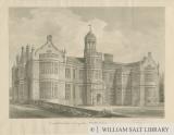 Ingestre Hall: sepia drawing