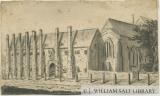 St. John's Hospital and Chapel, Lichfield: sepia wash drawing