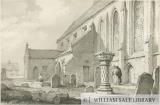 Colwich Church: sepia drawing