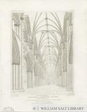 Interior of Lichfield Cathedral - Nave: engraving