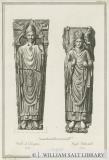 Lichfield Cathedral - Effigies of Walter de Langton and Hugh de Patteshull: engraving